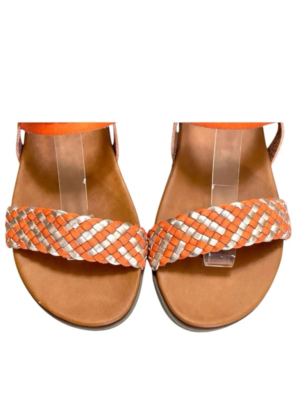 NEW Steve Madden Jsaylorr Girls Size 3 Braided Strappy Sandals Orange Gold
